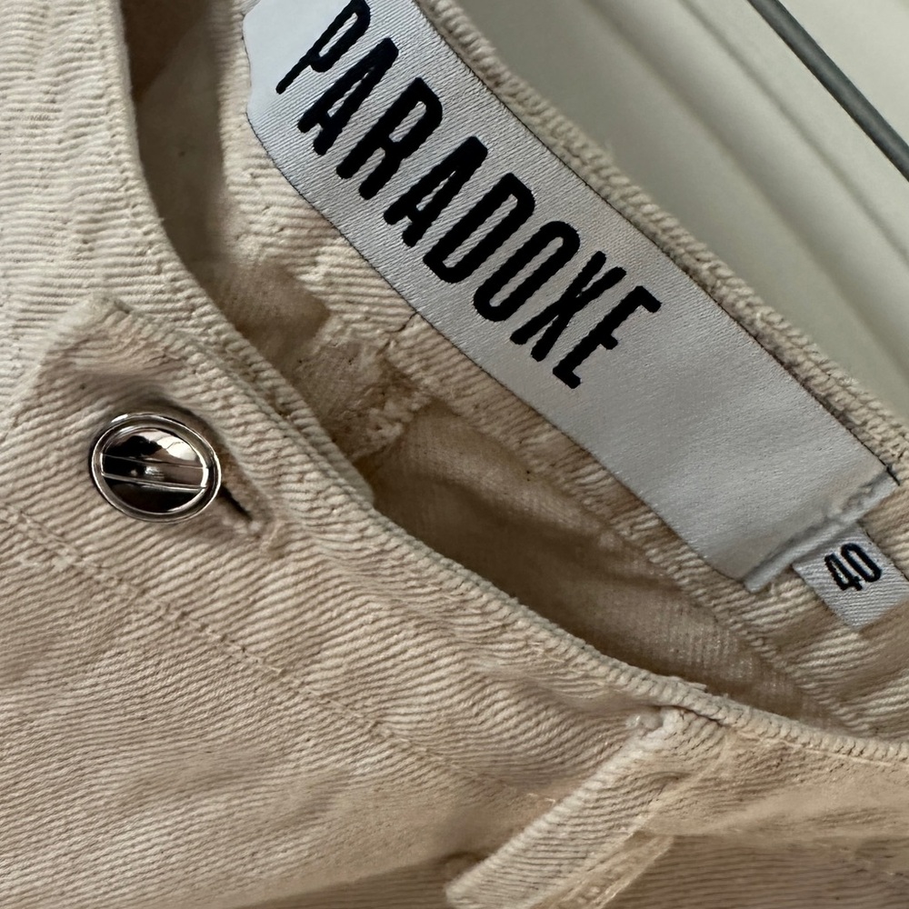 Paradoxe Paris Frayed Zipper Jeans Sz 40 View 3